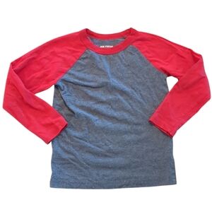 🍁2/$7🍁JOE FRESH Red and Blue Baseball Long Sleeve Top
